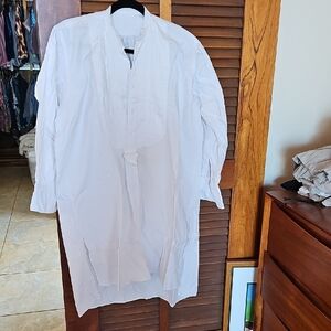 White Long Sleeve Tunic Shirt